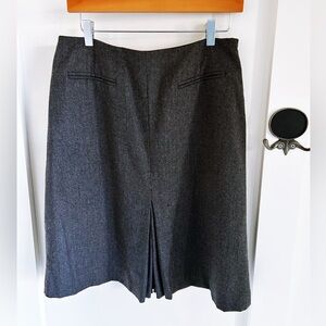 Talbots Wool A-Line Skirt | Italian Fabric | Charcoal Gray